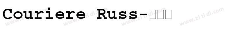 Couriere Russ字体转换